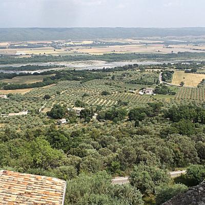 Vue sur la Durance depuis Le village de Lurs 